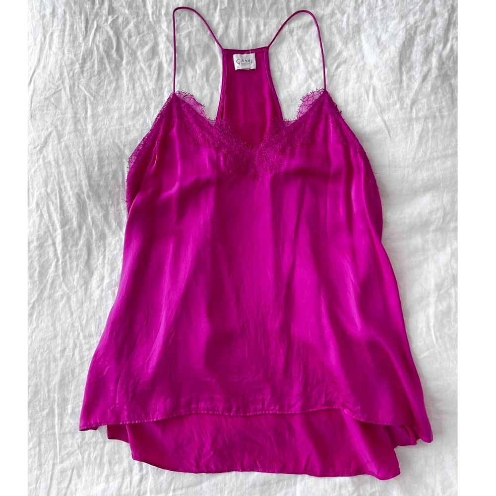 Pink lacy silk camisole, perfect for night out or dinner!